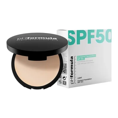 Компактная тональная пудра SPF50+ Compact Foundation, оттенок Light pHformula, 10 г