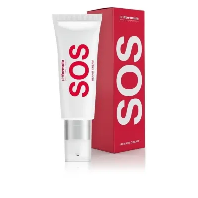 Крем для лица восстанавливающий успокаивающий после процедур pHformula SOS Repair Cream, 50 мл