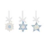 Wedgwood Набор из 3 подвесок Christmas Decorations 4,5 см снежинки — фото 1