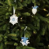 Wedgwood Набор из 3 подвесок Christmas Decorations 4,5 см снежинки — фото 5