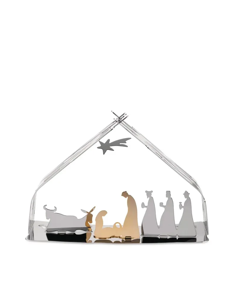 Alessi Вертеп Bark for Christmas 23x13x10 см серебристый