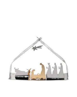 Alessi Вертеп Bark for Christmas 23x13x10 см серебристый