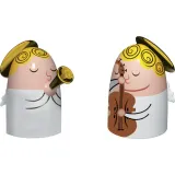 Alessi Набор из 2 фигурок - ангелочки с трубой и скрипкой — фото 1