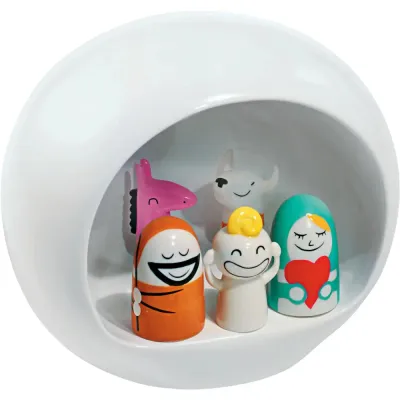 Alessi Вертеп с фигурками белый, арт. AMGI10