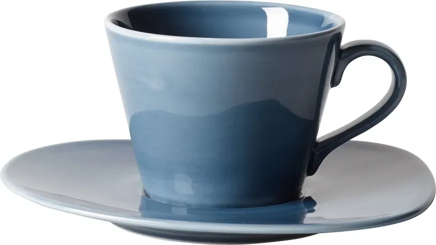 Like. by Villeroy&Boch Чашка с блюдцем Органик Тюркис 270 мл для кофе