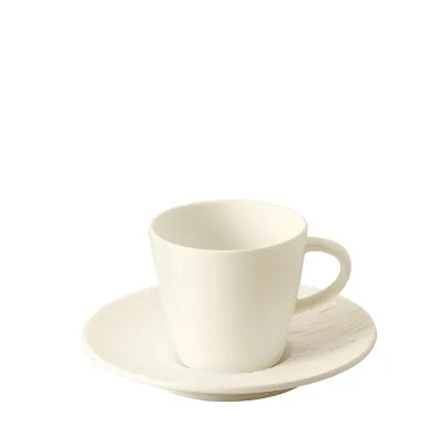 Villeroy & Boch Чашка с блюдцем Manufacture Rock Blanc 100 мл для эспрессо