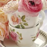 Portmeirion Чайная чашка Botanic Roses 200 мл с блюдцем Теплые пожелания — фото 3