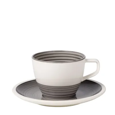 Villeroy & Boch Чашка с блюдцем Manufacture gris 250 мл для кофе