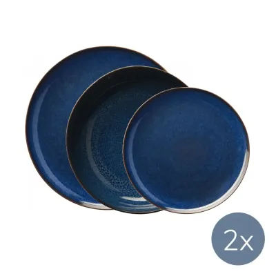 ASA Набор тарелок Saisons Midnight Blue на 2 персоны