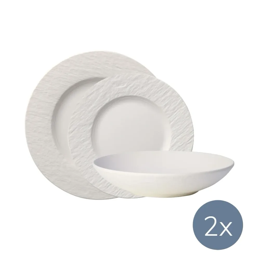 Villeroy & Boch Производство набора тарелок Rock Blanc на 2 персоны