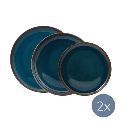 Like. by Villeroy&Boch Набор джинсовых тарелок ручной работы для 2 человек