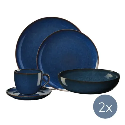 ASA Набор Saisons Midnight Blue для кофе и ужина на 2 персоны (10 шт.)