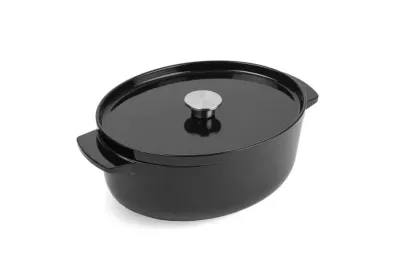 KitchenAid Овальный чугунный кастрюля 30 см 5,6 л черный