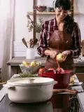 KitchenAid Овальный чугунный кастрюля 30 см 5,6 л крем — фото 5