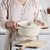 KitchenAid Чугунная кастрюля 26 см 5,2 л с кремом — фото 6