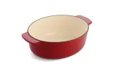 KitchenAid Овальный чугунный кастрюля 30 см 5,6 л красный — фото 3