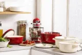 KitchenAid Овальный чугунный кастрюля 30 см 5,6 л красный — фото 4
