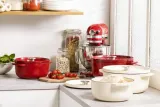 KitchenAid Овальный чугунный кастрюля 30 см 5,6 л красный — фото 5