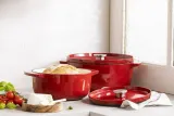 KitchenAid Овальный чугунный кастрюля 30 см 5,6 л красный — фото 6