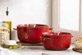 KitchenAid Овальный чугунный кастрюля 30 см 5,6 л красный — фото 7