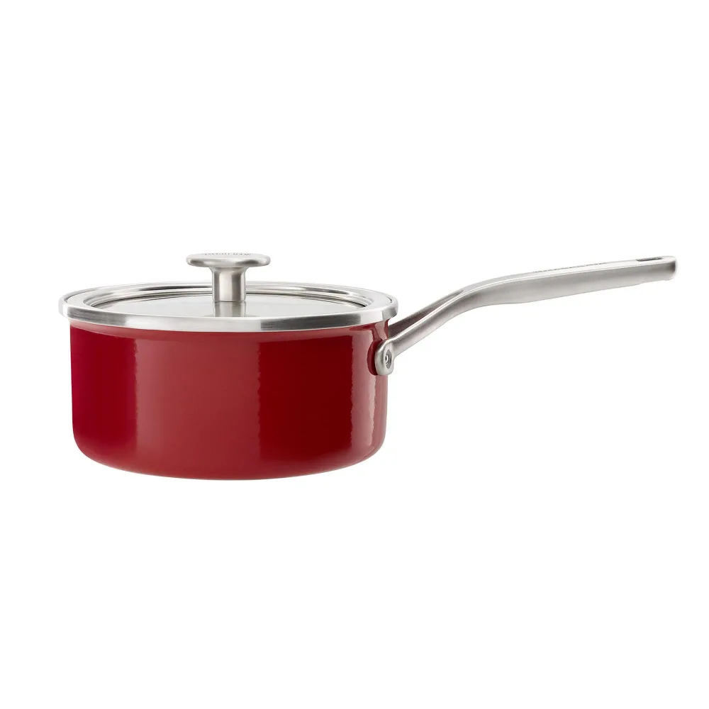 KitchenAid Кастрюля эмалированная 20 см 2,4 л с крышкой Empire Red