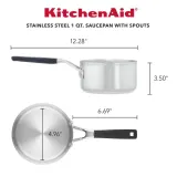 KitchenAid Стальной сотейник Classic 14 см 1 л — фото 2