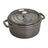 STAUB Чугунная кастрюля Cocotte 24 см 3,8 л графит — фото 1