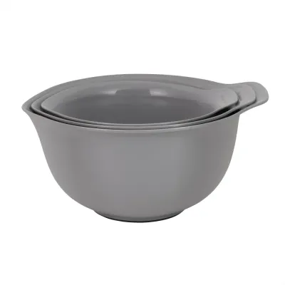 KitchenAid Набор из трех кухонных мисок серого цвета