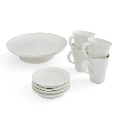 Portmeirion Набор из 4 чашек с блюдцами + тарелка Aft Sophie Conran Afternoon Tea