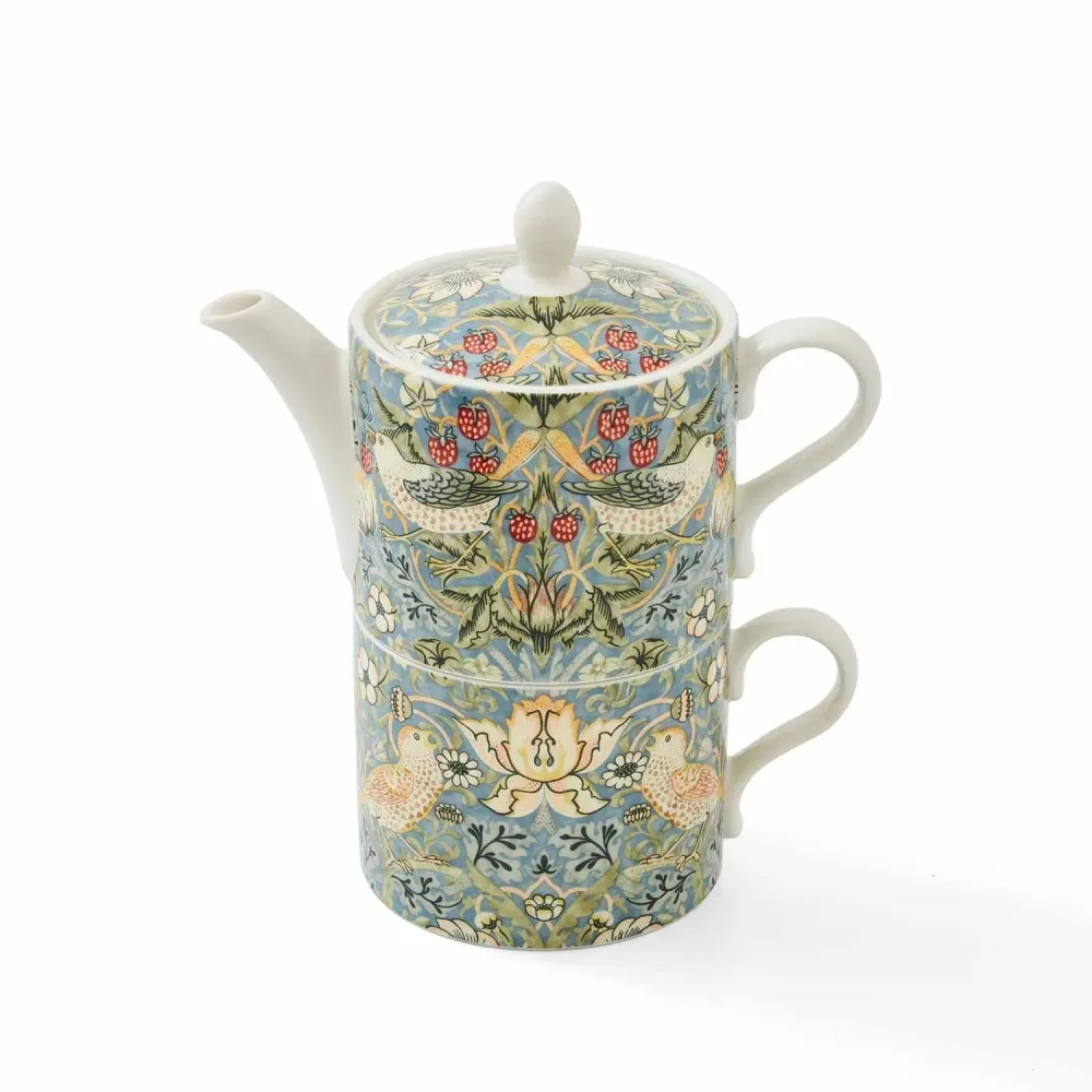 Spode Чай для одного Моррис и Ко. Клубничный вор