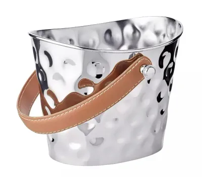 Edzard Gilbert Nickel Hammered 23cm Bottle Cooler