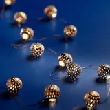 Mensa Home Елочные гирлянды 110 см мини LED баулы белые/серебристые (1 шт. микс) — фото 2