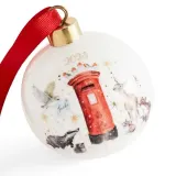 Royal Worcester Wrendale Designs 7 см Xmas Post Annual 2023 bauble — фото 4