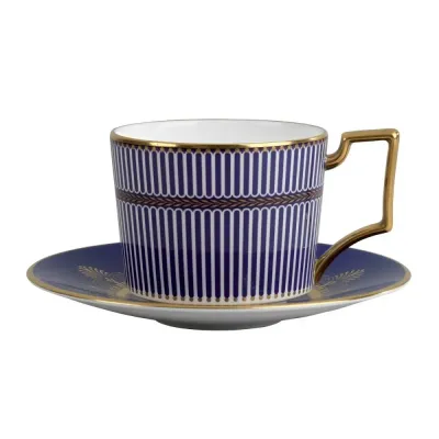 Чашка с блюдцем Wedgwood Prestige Anthemion Blue для чая