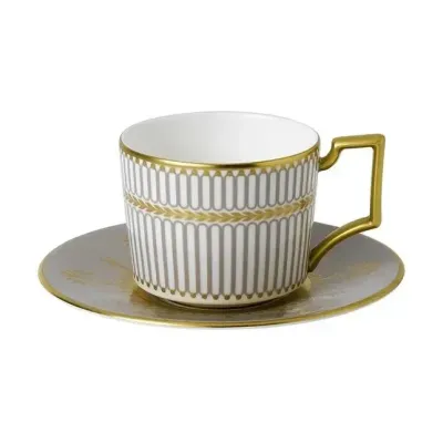Чашка с блюдцем Wedgwood Prestige Anthemion Grey для эспрессо
