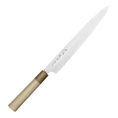 Mistrz Hideo Kitaoka Нож кухонный Satin Damascus 27 см Yanagiba