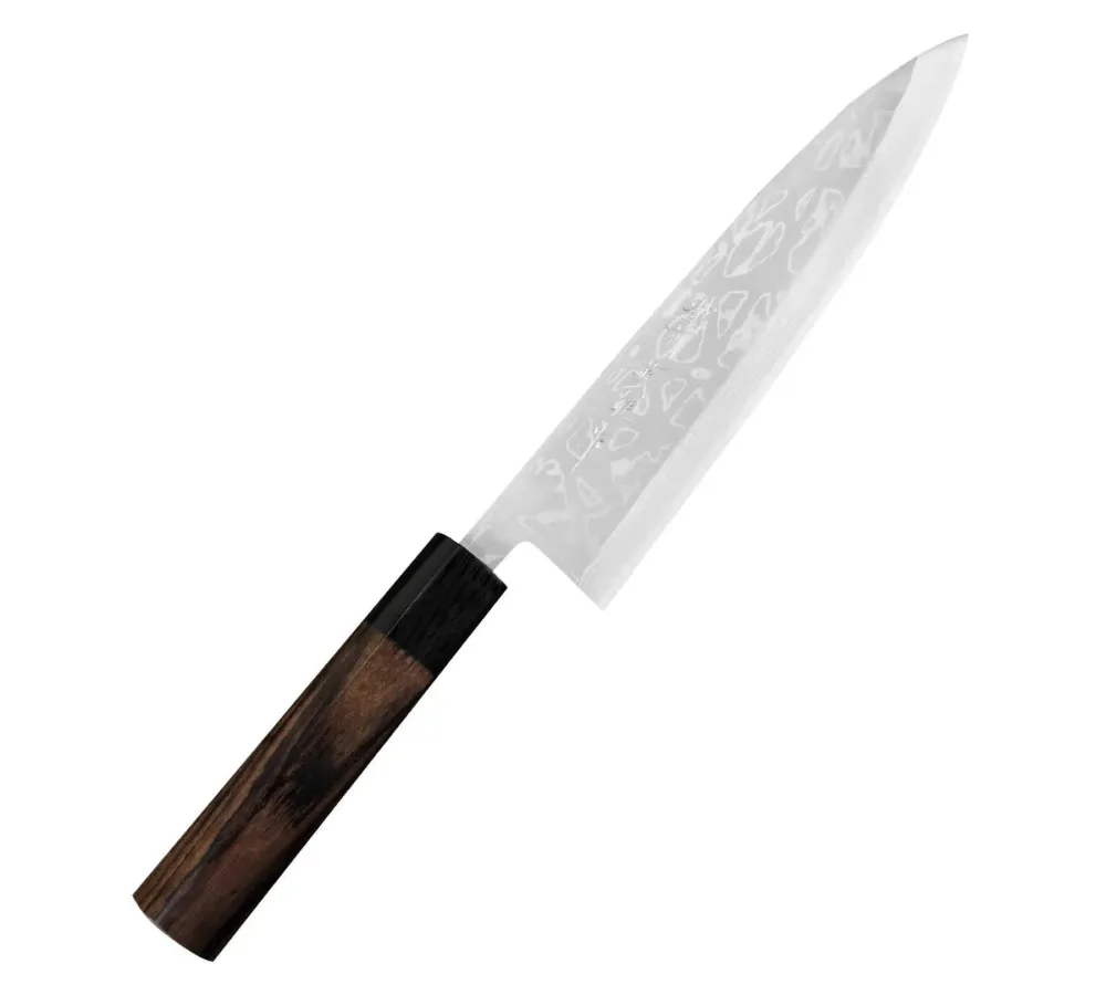 Mistrz Hideo Kitaoka Нож Shirogami Satin Damascus 21 см Miroshi Deba