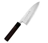 Mistrz Hideo Kitaoka Нож Shirogami Satin Damascus 16,5 см Deba — фото 1