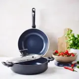 GreenPan Сковорода Торино 28 см 4,3 л для тушения + крышка — фото 3