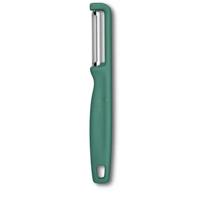 Victorinox Овощечистка вертикальная Лота с двусторонним зубчатым лезвием, зеленая