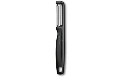 Victorinox Овощечистка Lota с двусторонним зубчатым вертикальным ножом, черная