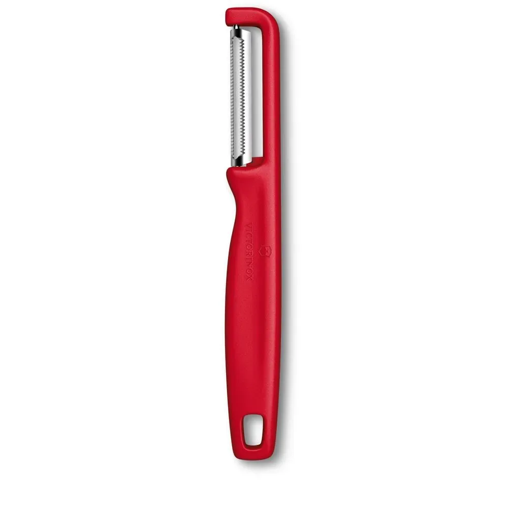 Victorinox Овощечистка вертикальная Lota с двухсторонним зубчатым лезвием, красная