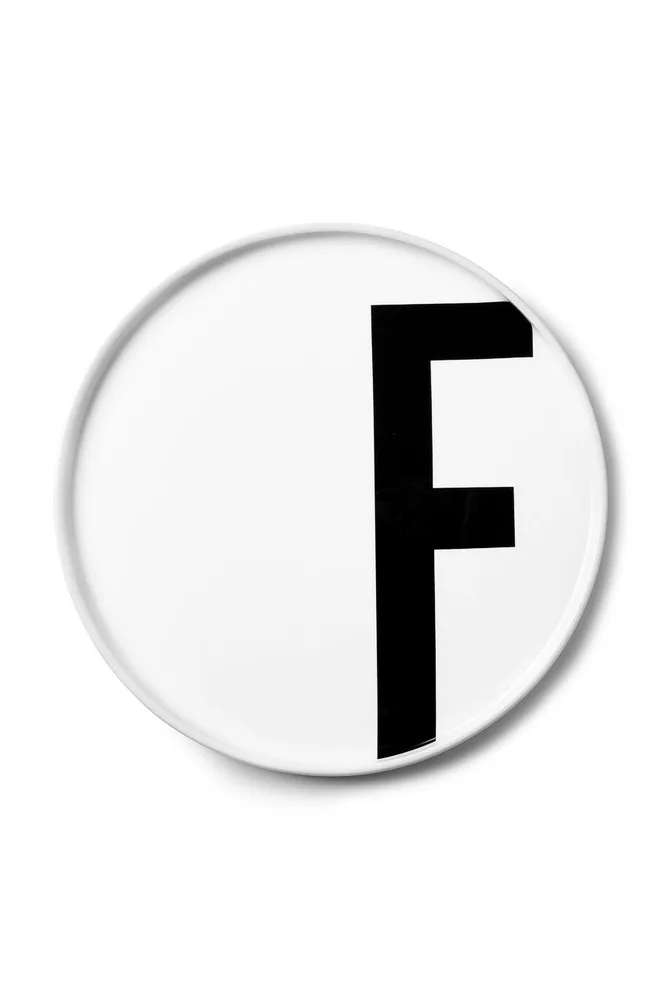 Тарелка обеденная Design Letters, фарфор, 20 см, белая