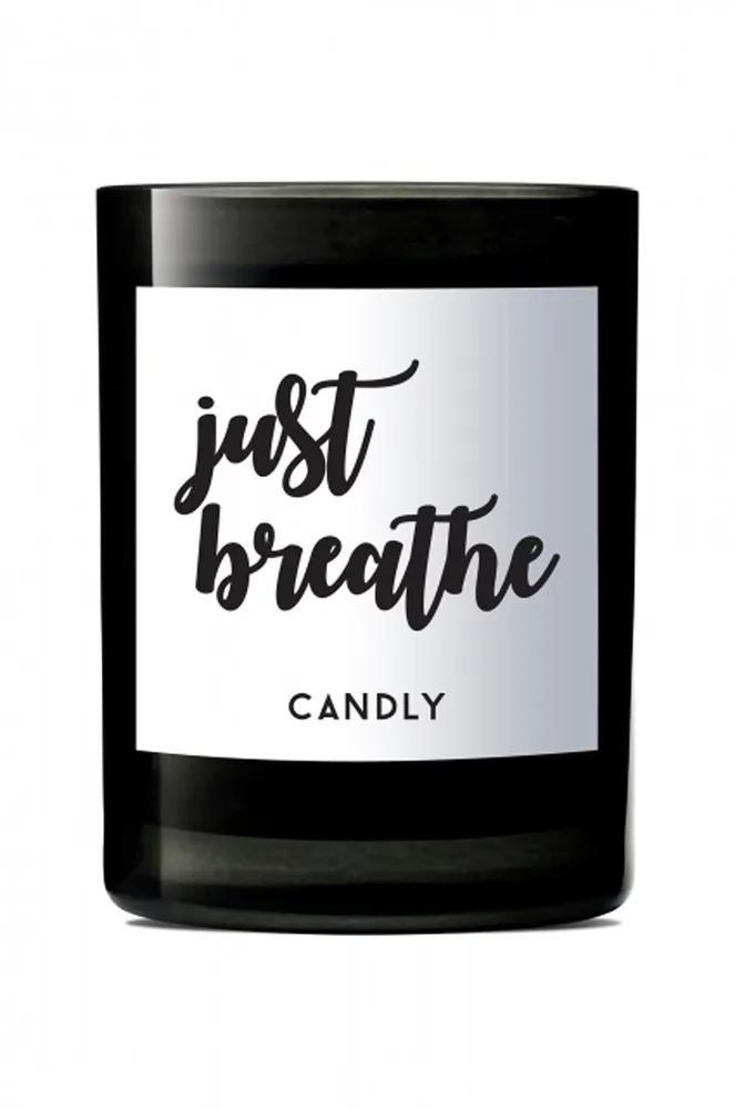 Ароматическая свеча Candly Just breathe, соевый воск, белый