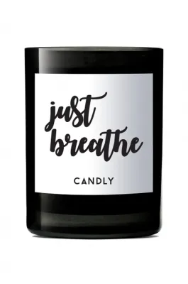 Ароматическая свеча Candly Just breathe, соевый воск, белый