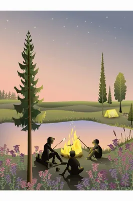 Постер Vissevasse Campfire 50 70 см