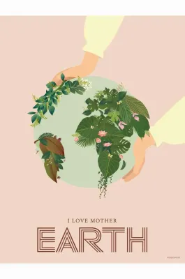 Постер Vissevasse I Love Mother Earth 50 70 см