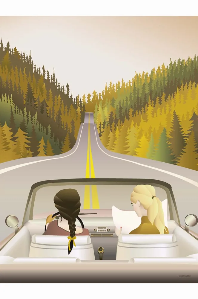 Постер Vissevasse Road Trip 50 70 см