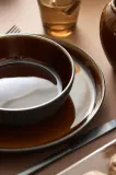 Тарелка обеденная Bitz Gastro, каменная керамика, 27 см, чёрная — фото 6