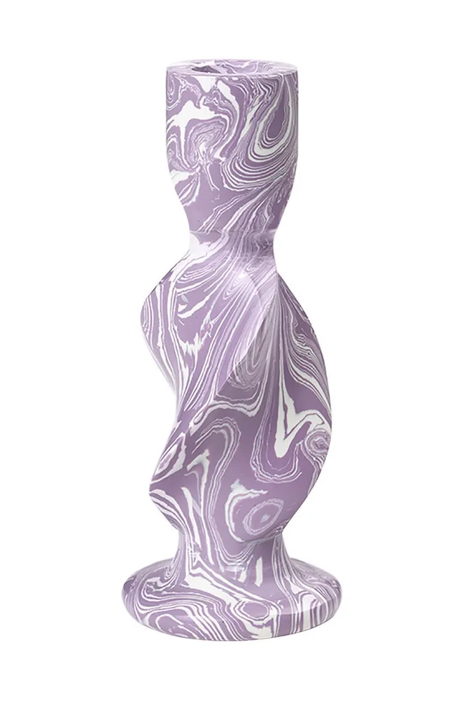 Подсвечник Broste Copenhagen Twist, пластик, 15 см, серый